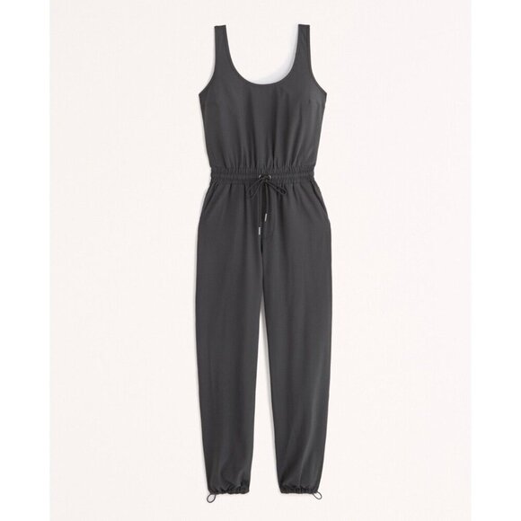 Abercrombie & Fitch Pants - Abercrombie & Fitch Traveler Jumpsuit Size Medium Black Pockets Drawstring